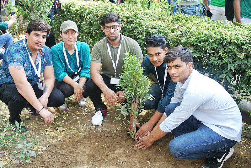 Life at Skylark - our Students planting saplings